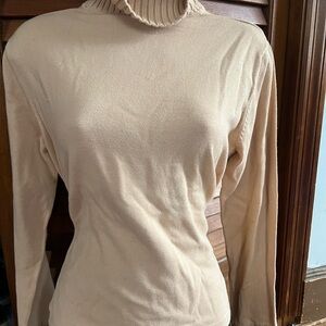 White + Warren Beige Knit Sweater